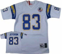  Men's San Diego Chargers #83 John Jefferson Mitchell & Ness White Throwback Jersey 