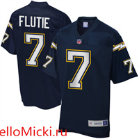  Men's San Diego Chargers Retired Player #7 Doug Flutie Mitchell & Ness Navy Blue Throwback Football Jersey 