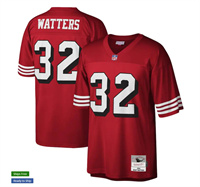  Men's San Francisco 49ers Retired Player #32 Ricky Watters 1994 Mitchell & Ness Scarlet Legacy Throwback Football Jersey 