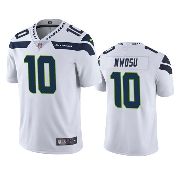  Men's Seattle Seahawks #10 Uchenna Nwosu Nike White Vapor Limited Jersey 