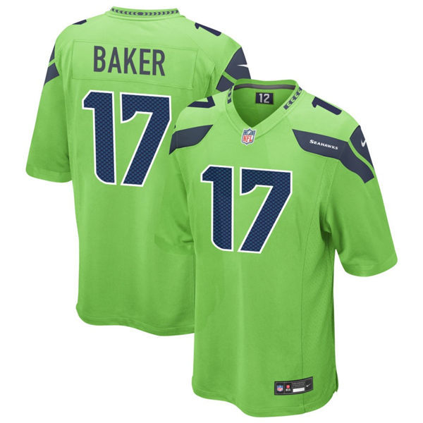  Men's Seattle Seahawks #17 Jerome Baker Nike Neon Green Color Rush Limited Jersey 