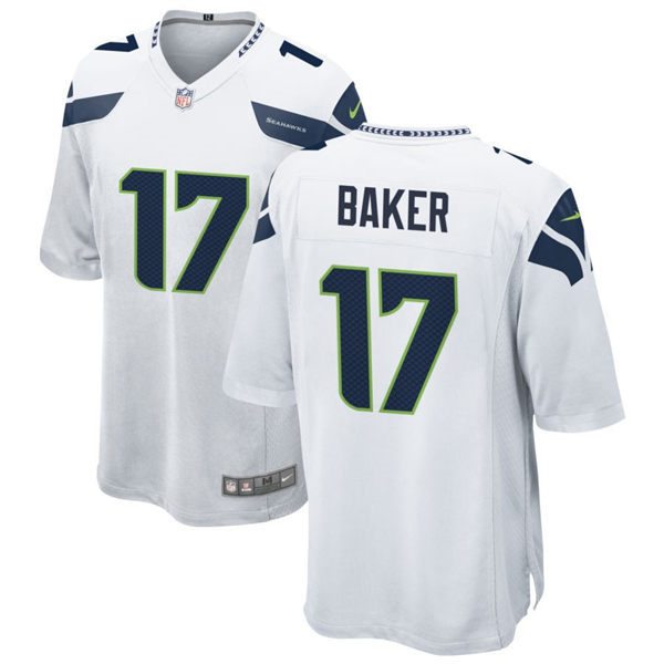  Men's Seattle Seahawks #17 Jerome Baker Nike White Vapor Limited Jersey 