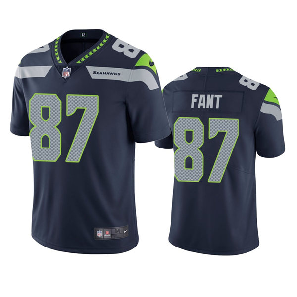  Men's Seattle Seahawks #87 Noah Fant ike Navy Team Color Vapor Limited Jersey 