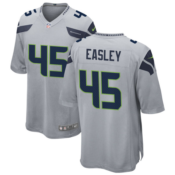  Men's Seattle Seahawks Retired Player #45 Kenny Easley Nike Gray Alternate Vapor Limited Jersey 