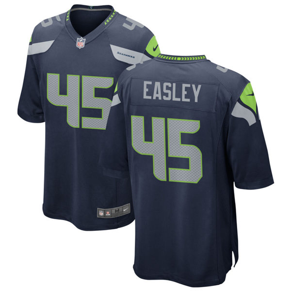  Men's Seattle Seahawks Retired Player #45 Kenny Easley ike Navy Team Color Vapor Limited Jersey 