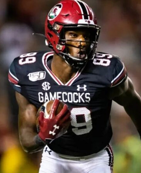  Men's South Carolina Gamecocks #89 Bryan Edwards Black Under Armour College Football Game Jersey 