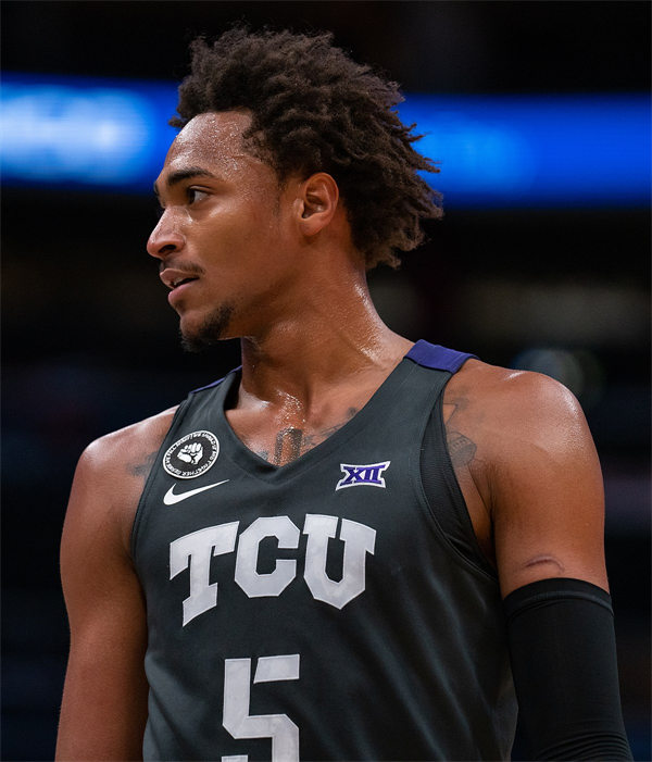  Men's TCU Horned Frogs #5 Charles O'Bannon Jr. Nike 2021 Black College Basketball Game Jersey