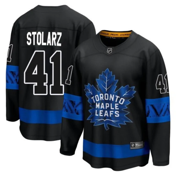  Men's Toronto Maple Leafs #41 Anthony Stolarz Fanatics Black Alternate Reversible Next Gen Jersey 