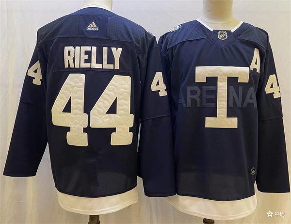  Men's Toronto Maple Leafs #44 Morgan Rielly  2022 Navy Team Heritage Classic Jersey 