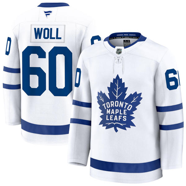  Men's Toronto Maple Leafs #60 Joseph Woll Fanatics Away White Player Jersey 