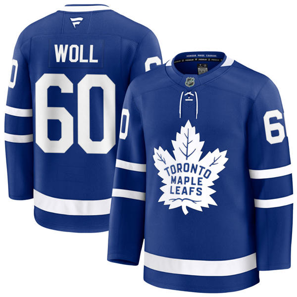  Men's Toronto Maple Leafs #60 Joseph Woll Fanatics Home Blue Premium Player Jersey 