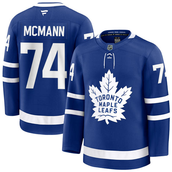  Men's Toronto Maple Leafs #74 Bobby McMann Fanatics Home Blue Premium Player Jersey 