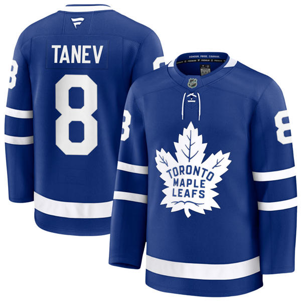  Men's Toronto Maple Leafs #8 Christopher Tanev Fanatics Home Blue Premium Player Jersey 