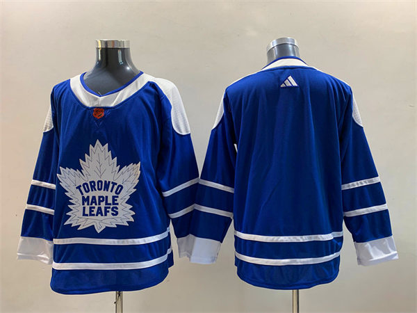  Men's Toronto Maple Leafs Blank Blue 2022 Reverse Retro Team Jersey 