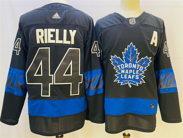  Men's Toronto Maple Leafs x drew house #44 Morgan Rielly Adidas Black Alternate Reversible Next Gen Jersey 