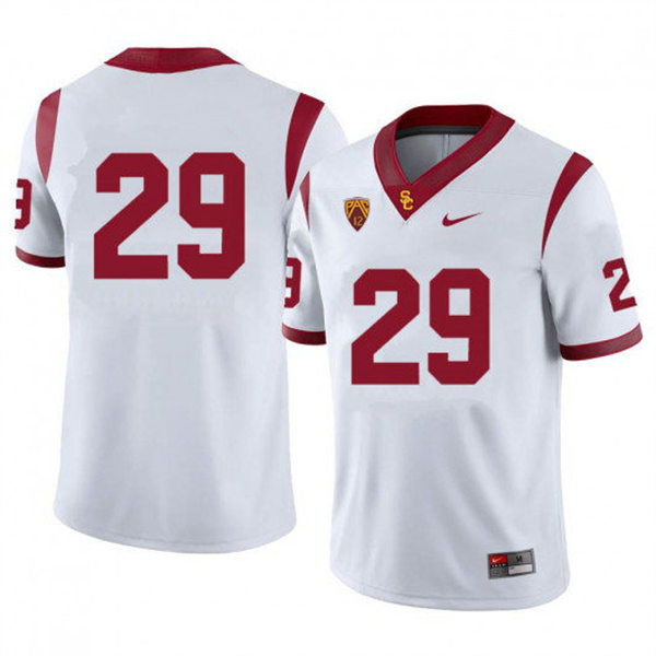  Men's USC Trojans #29 Xavion Alford Nike White Without Name College Football Game Jersey 