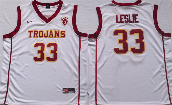  Men's USC Trojans #33 Lisa Leslie Nike White Retro College Basketball Alumni Jersey