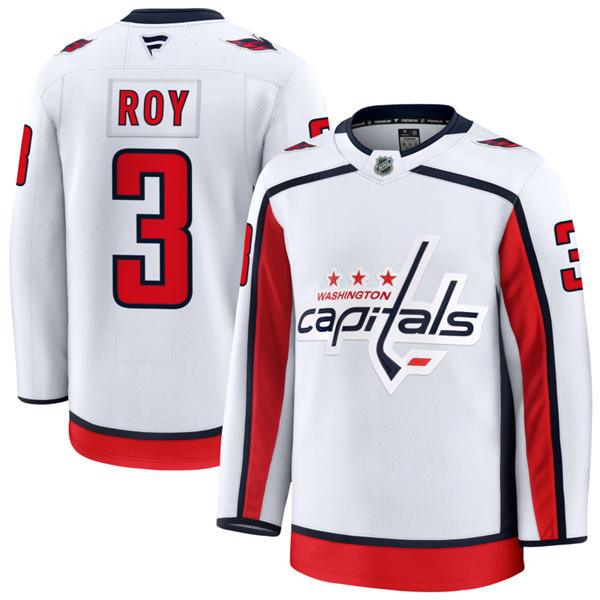  Men's Washington Capitals #3 Matt Roy Fanatics Away White Premium Jersey 