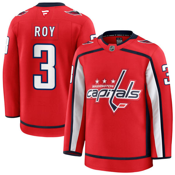  Men's Washington Capitals #3 Matt Roy Fanatics Home Red Premium Jersey 