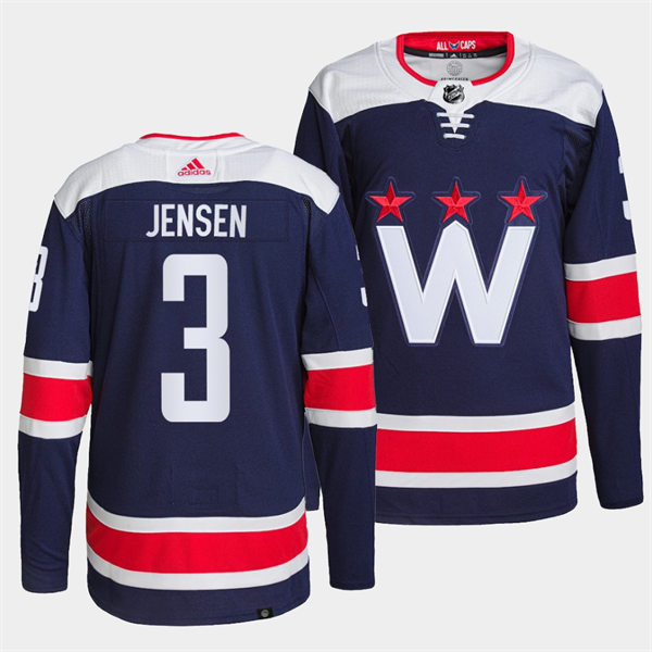  Men's Washington Capitals #3 Nick Jensen Adidas Navy Third Jersey 