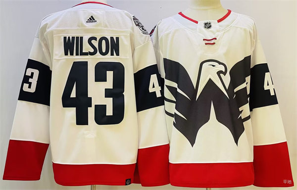  Men's Washington Capitals #43 Tom Wilson 2023 NHL Stadium Series Game Jersey White 