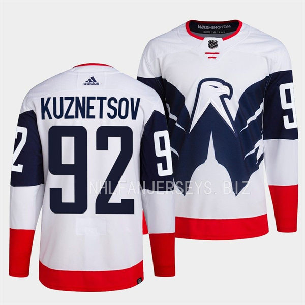  Men's Washington Capitals #92 Evgeny Kuznetsov 2023 NHL Stadium Series Game Jersey White 