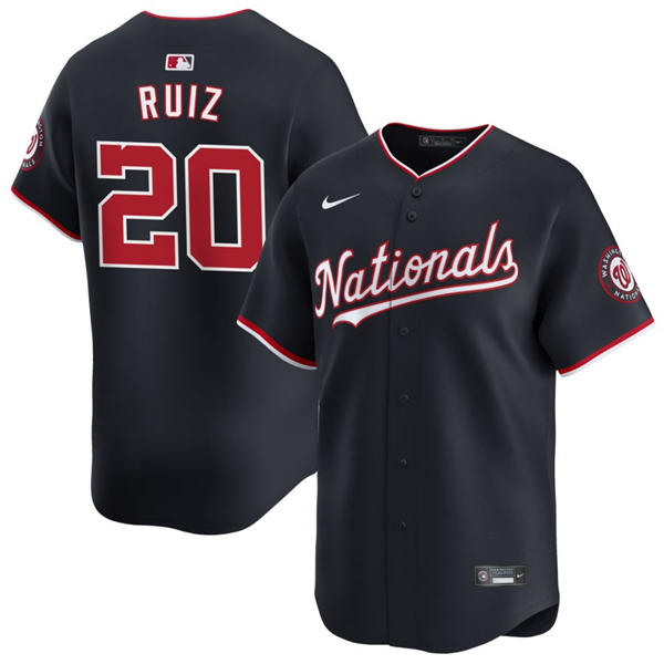  Men's Washington Nationals #20 Keibert Ruiz Nike Navy Alternate Limited Player Jersey 