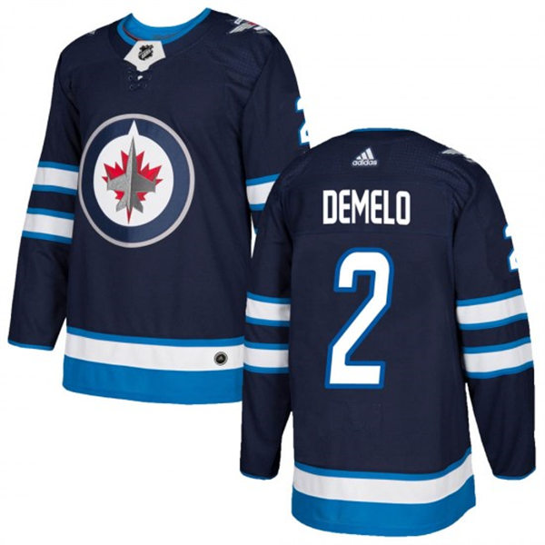  Men's Winnipeg Jets #2 Dylan DeMelo adidas Navy Home Jersey 