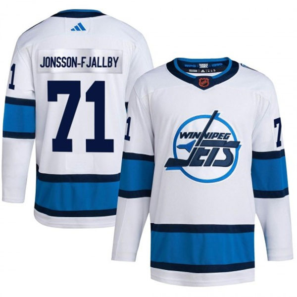  Men's Winnipeg Jets #71 Axel Jonsson-Fjallby White 2022-23 Reverse Retro Jersey 