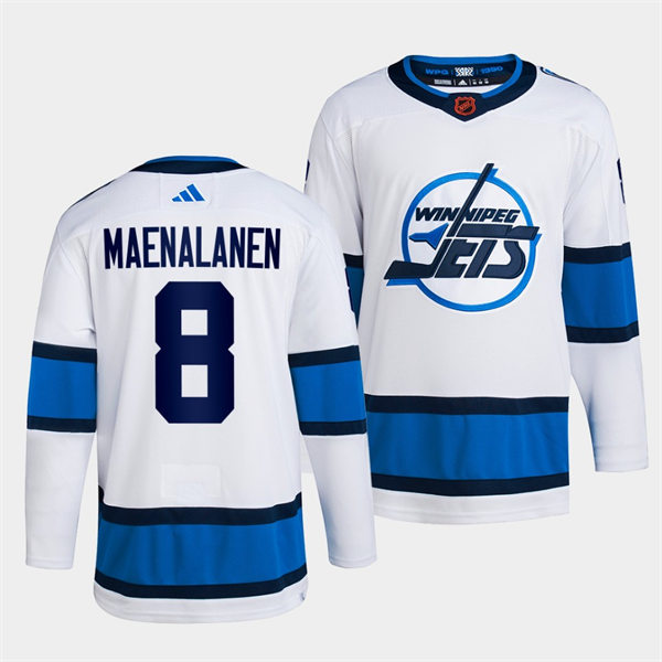  Men's Winnipeg Jets #8 Saku Maenalanen White 2022-23 Reverse Retro Jersey 