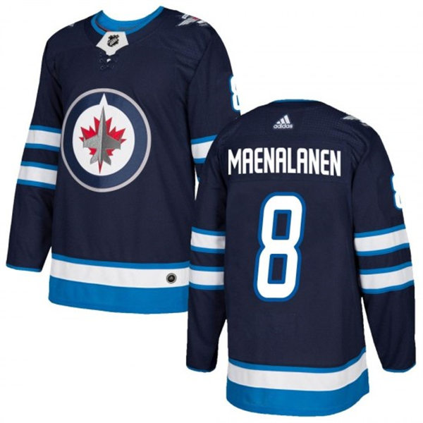  Men's Winnipeg Jets #8 Saku Maenalanen adidas Navy Home Jersey 