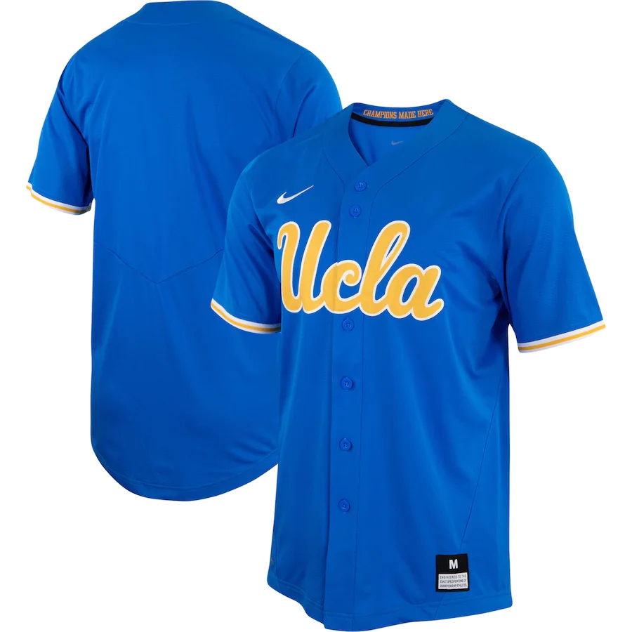  Men's Youth UCLA Bruins Blank Nike Royal College Baseball Game Jersey 