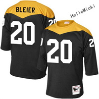 Men's pittsburgh steelers #20 rocky bleier Black Throwback VINTAGE 1967 Football jersey 