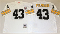  Men's pittsburgh steelers #43 troy polamal White Throwback Football Jersey 