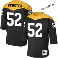  Men's pittsburgh steelers #52 mike webster Black Throwback VINTAGE 1967 Football jersey 