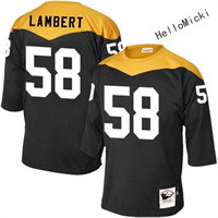  Men's pittsburgh steelers #58 jack lambert Black Throwback VINTAGE 1967 Football jersey 