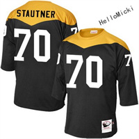  Men's pittsburgh steelers #70 ernie stautner Black Throwback VINTAGE 1967 Football jersey 