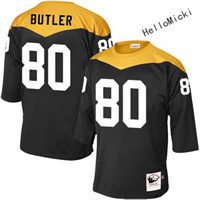  Men's pittsburgh steelers #80 jack butler Black Throwback VINTAGE 1967 Football jersey 