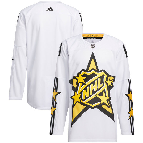  Mens 2024 NHL All-Star Game adidas x drew house Primegreen Blank Jersey - White 