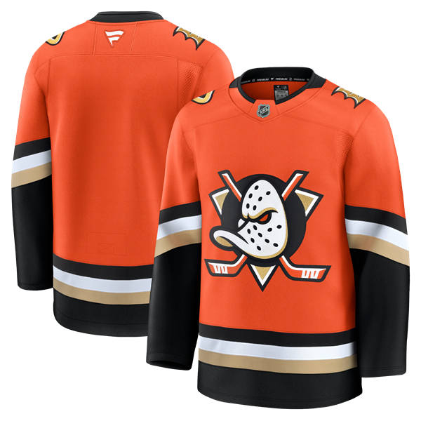  Mens Anaheim Ducks Blank Fanatics 2025 Orange Home Team Jersey 
