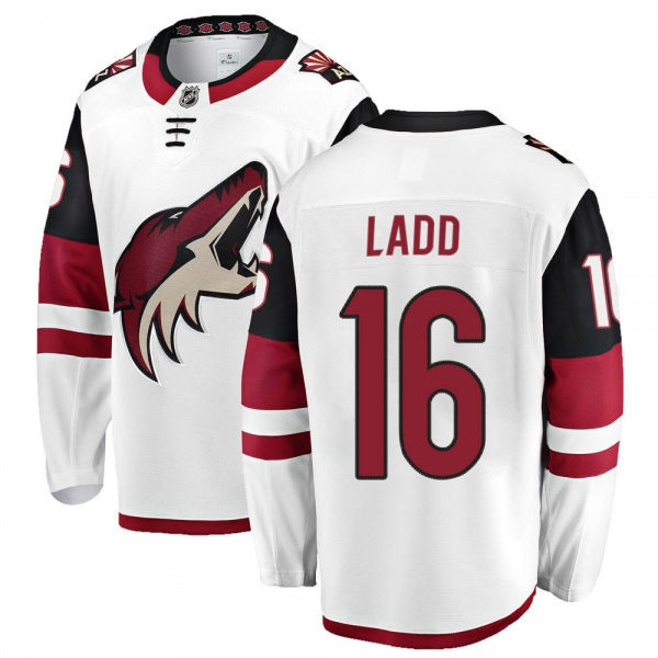  Mens Arizona Coyotes #16 Andrew Ladd Adidas Away White Jersey 