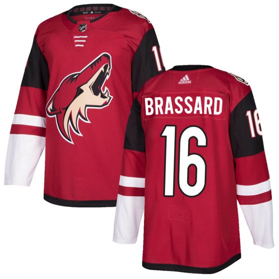  Mens Arizona Coyotes #16 Derick Brassard Sitched Adidas Home Maroon Jersey 