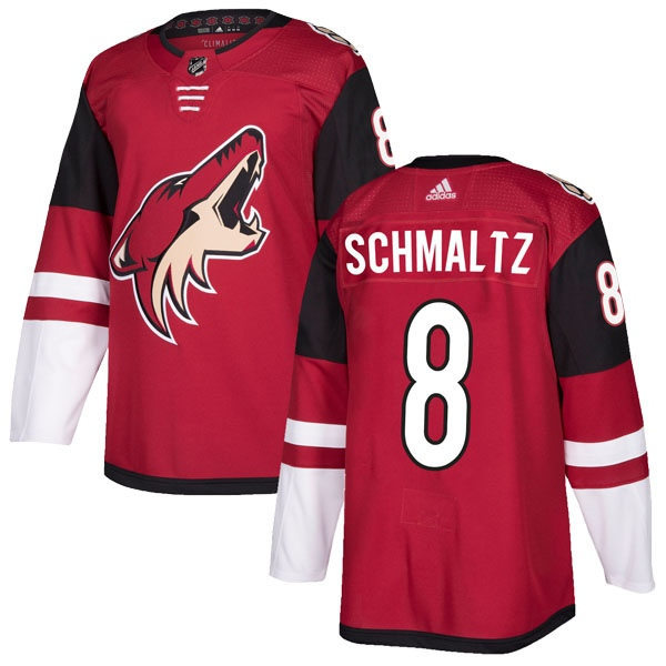  Mens Arizona Coyotes #8 Nick Schmaltz Adidas Home Maroon Jersey 