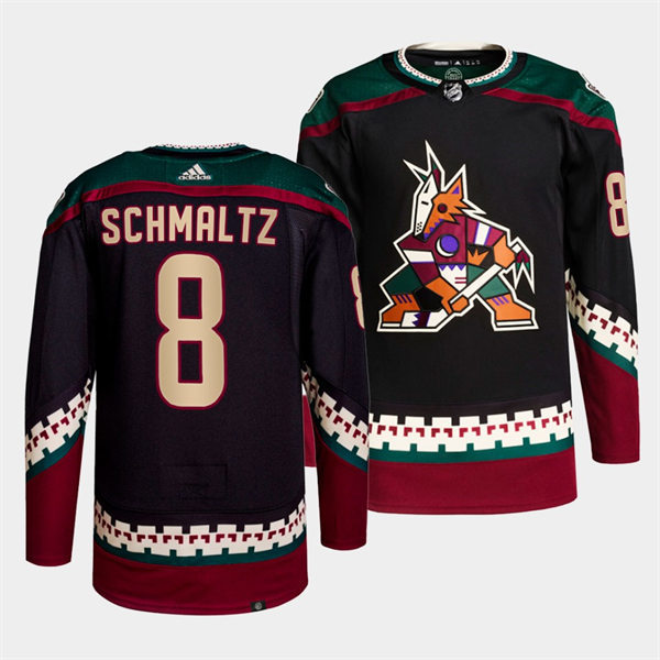  Mens Arizona Coyotes #8 Nick Schmaltz adidas Black Home Classics Jersey 