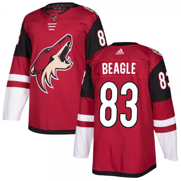  Mens Arizona Coyotes #83 Jay BeagleAdidas Home Maroon Jersey 