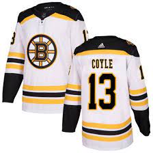  Mens Boston Bruin #13 Charlie Coyle adidas Away White Jersey 