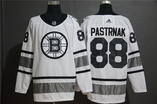  Mens Boston Bruin #88 David Pastrnak adidas White 2019 NHL All-Star Game Jersey 