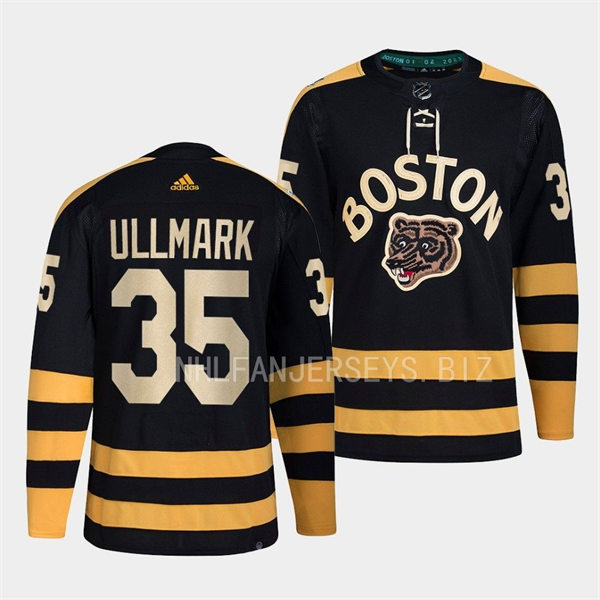 Mens Boston Bruins #35 Linus Ullmark 2023 Winter Classic Player Jersey Black 