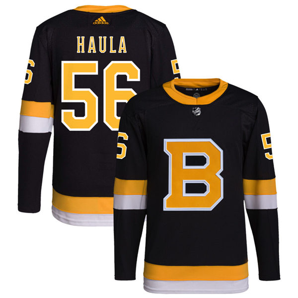  Mens Boston Bruins #56 Erik Haula adidas Black Alternate Retro Jersey 