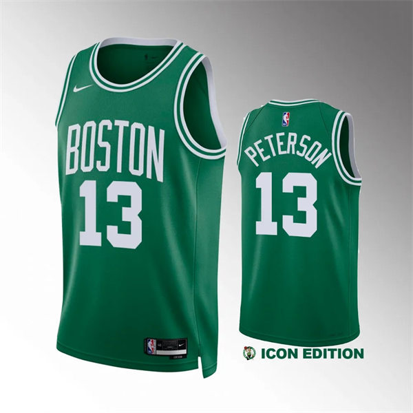  Mens Boston Celtics #13 Drew Peterson elly Green Icon Edition Jersey 